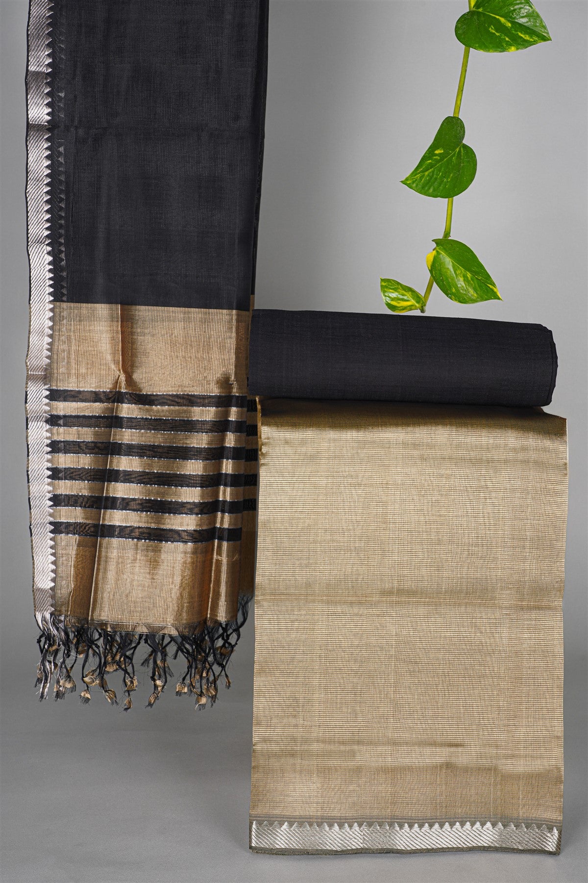 Sico Gold Zari Border Dress Material