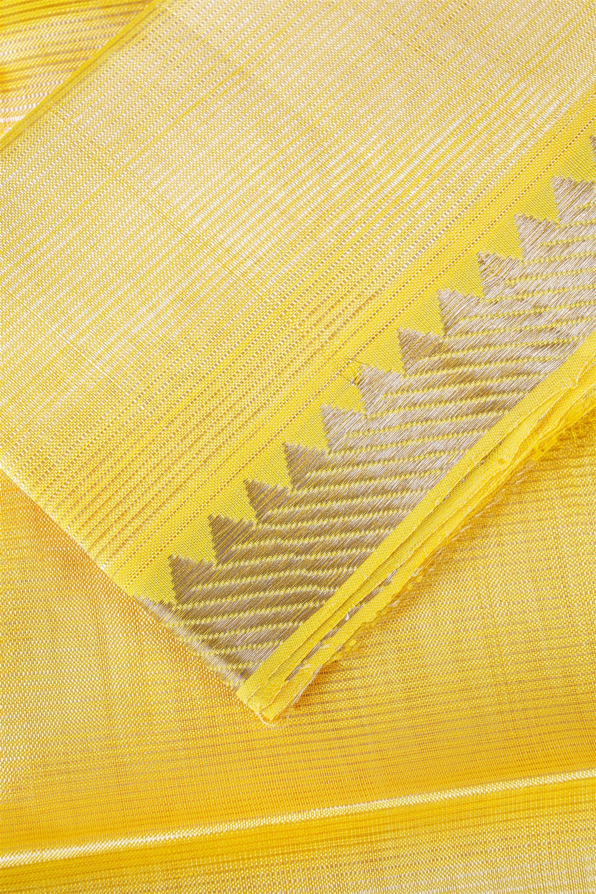 Sico Lemon Yellow Zari Border Dress Material