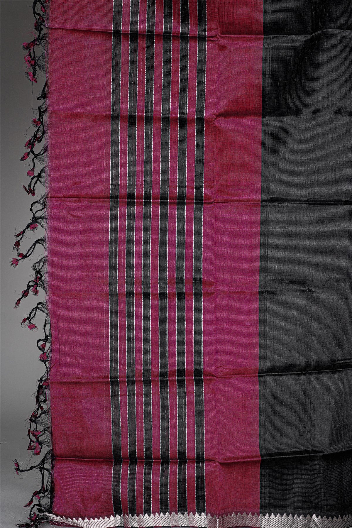 Sico Magenta Zari Border Dress Material