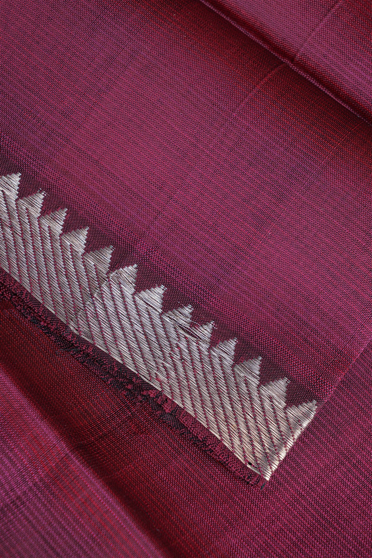 Sico Magenta Zari Border Dress Material