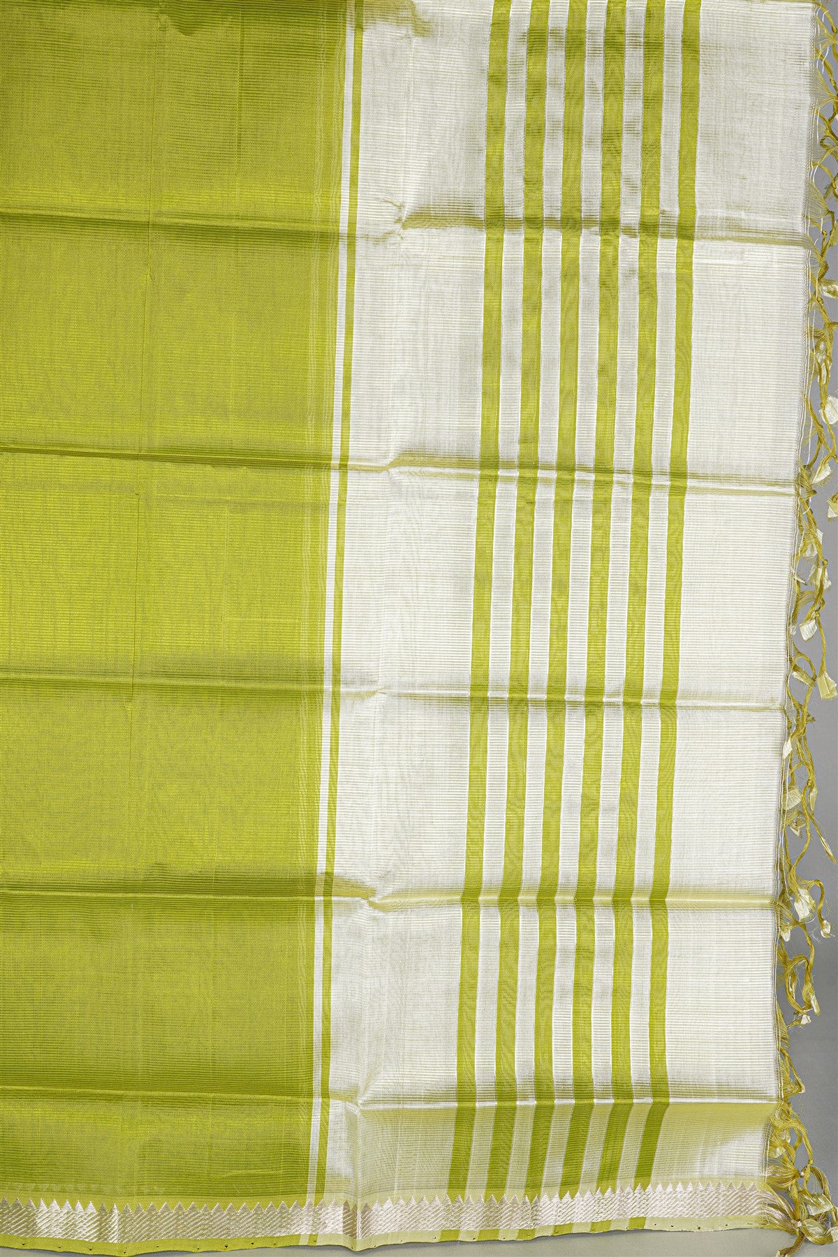 Sico Mehendi Green Zari Border Dress Material