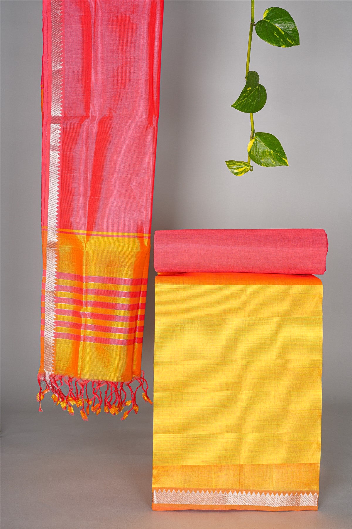 Sico Mustard Zari Dress Material