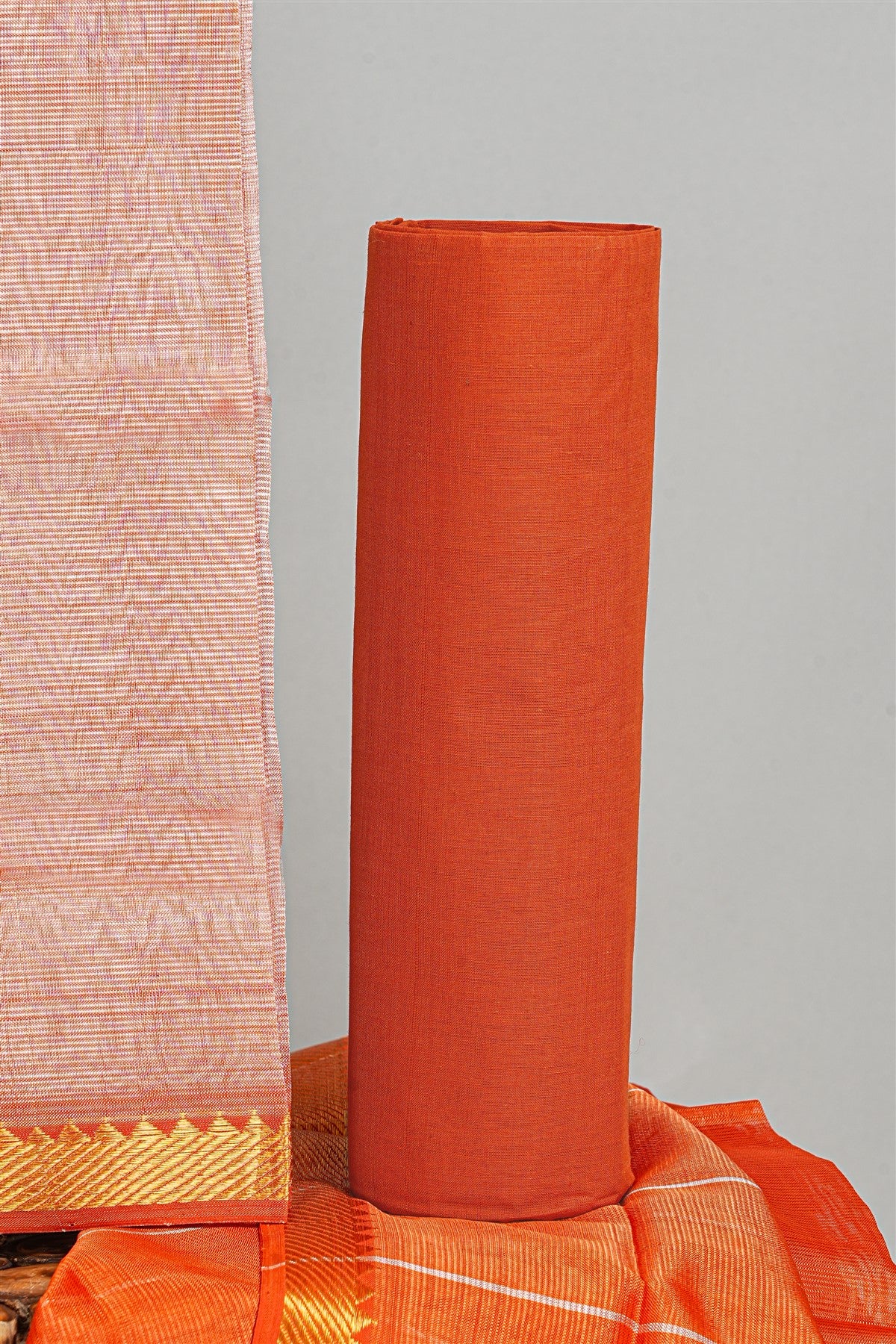 Sico Onion Pink Zari Border Dress Material