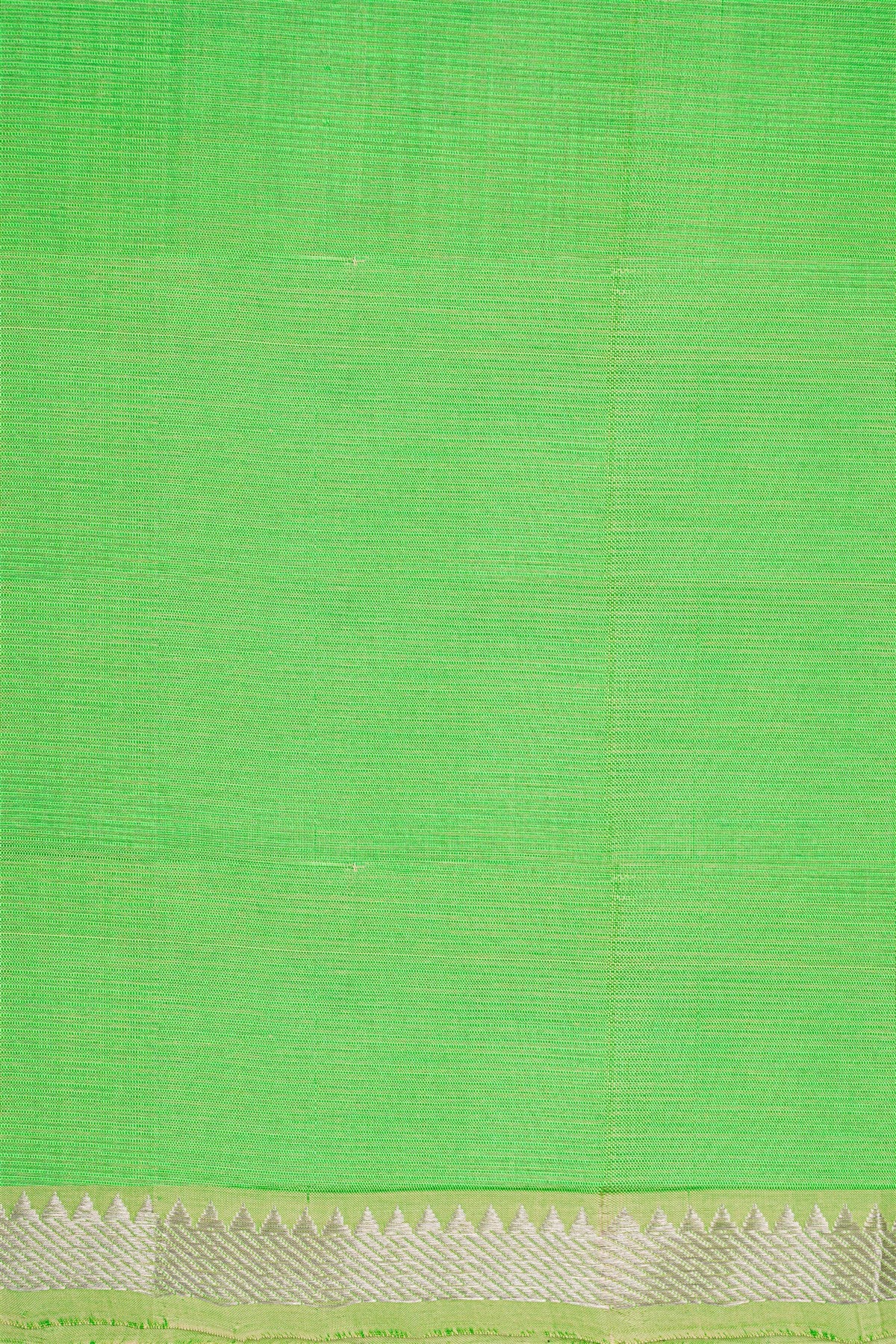 Sico Parrot Green Zari Border Dress Material