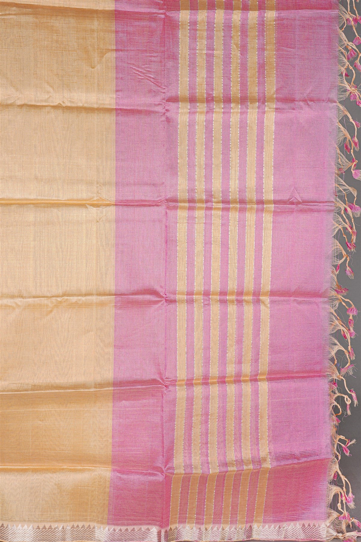 Sico Pink Zari Border Dress Material