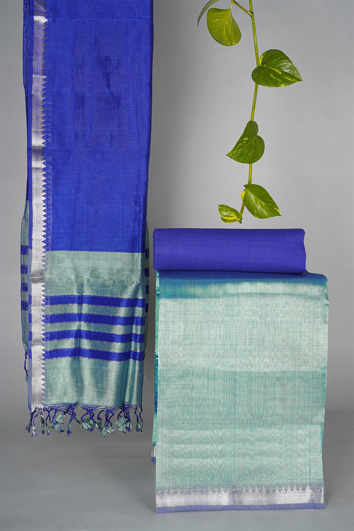Sico Sea Green Zari Border Dress Material