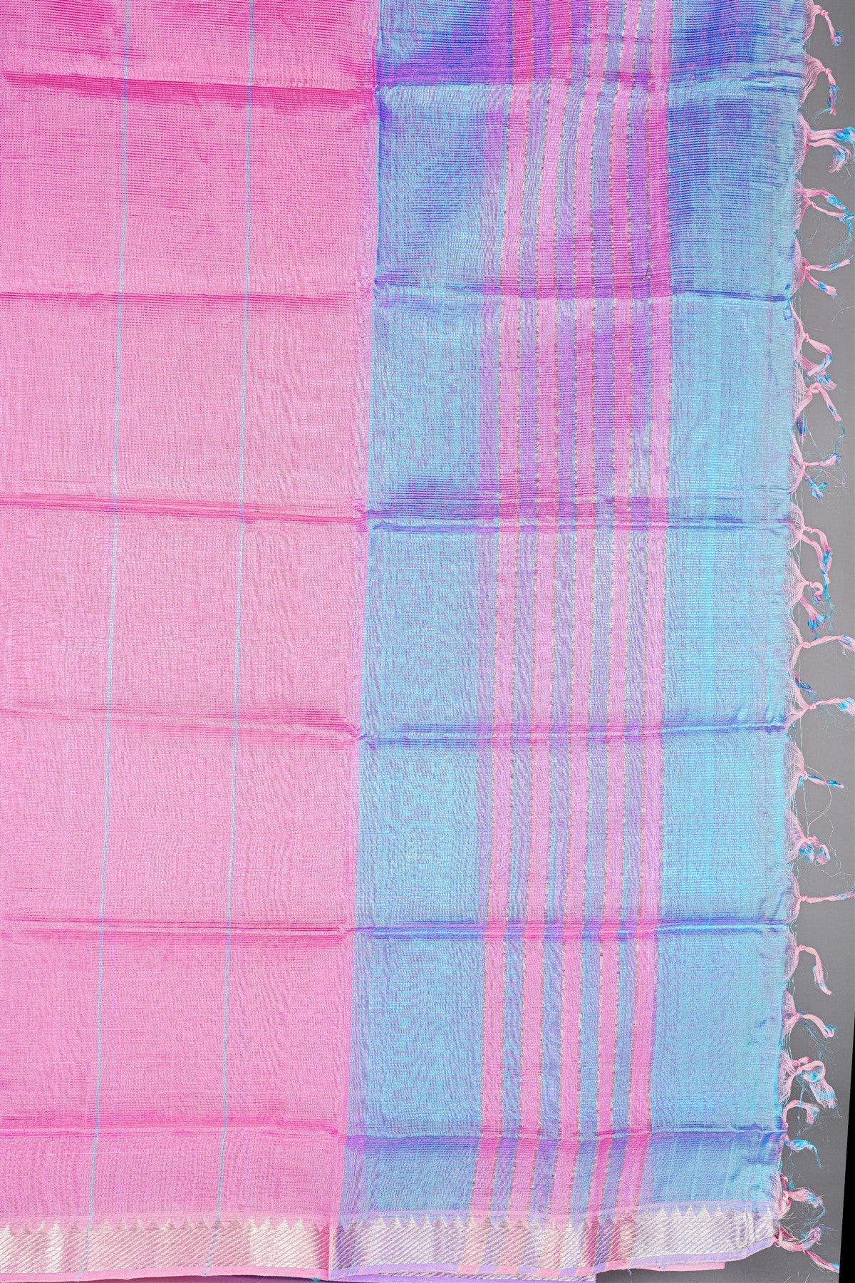 Sico Sky Blue Zari Border Dress Material