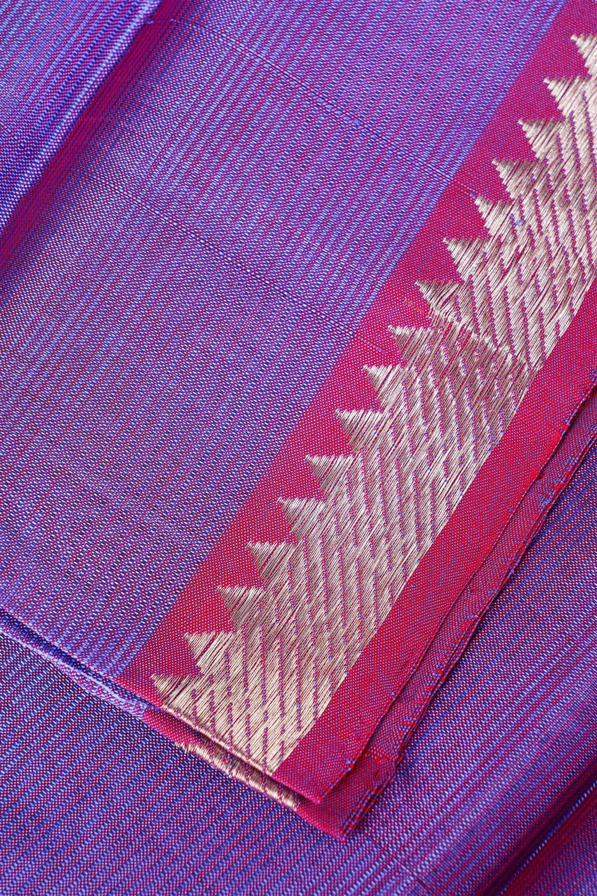 Sico Violet Zari Border Dress Material