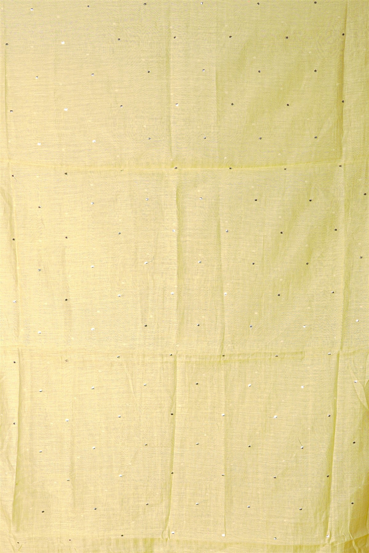 Chanderi Lemon Yellow Embroidered Dress Material