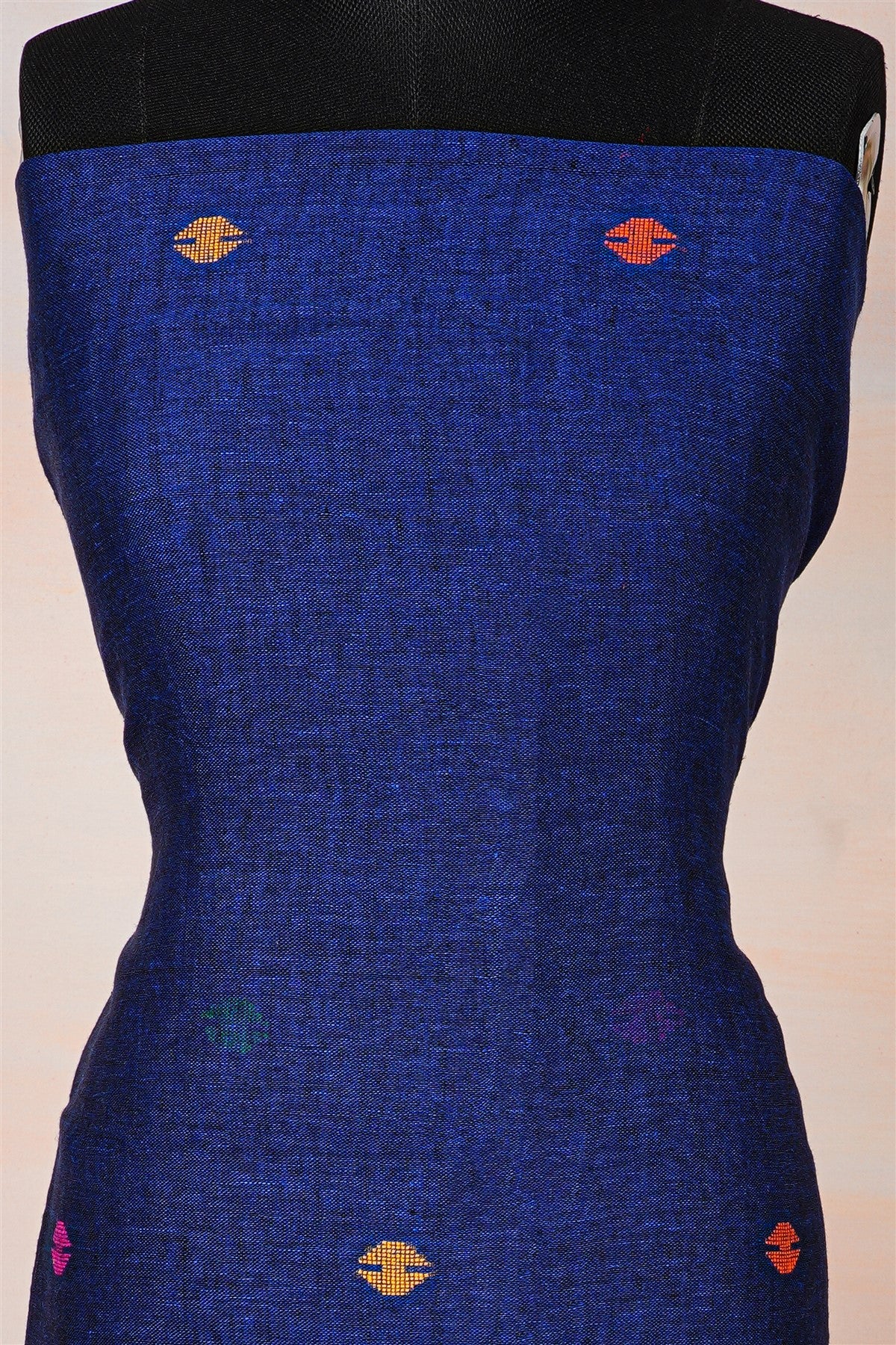 Jute Royal Blue Dress Material