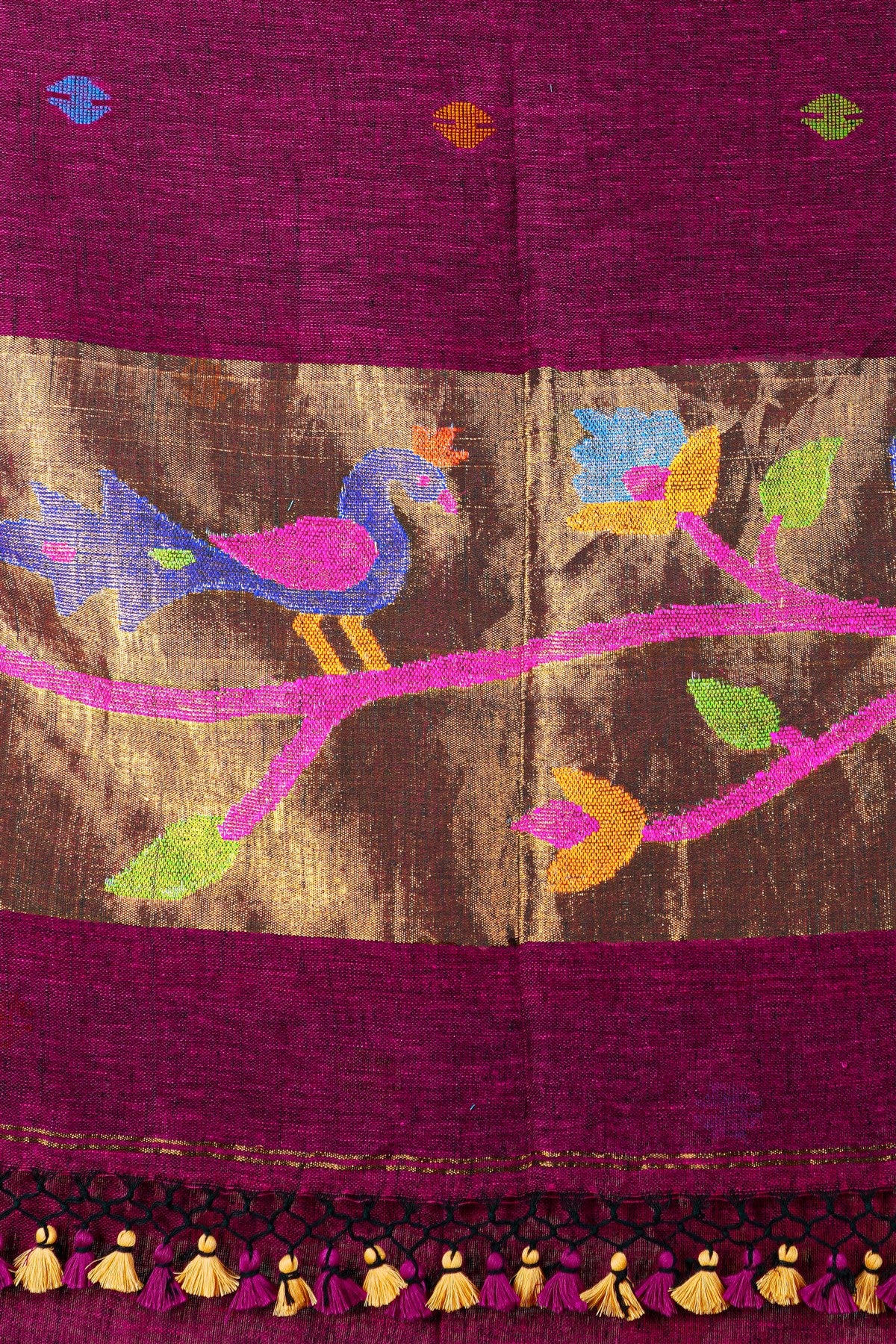Jute Wine Dress Material