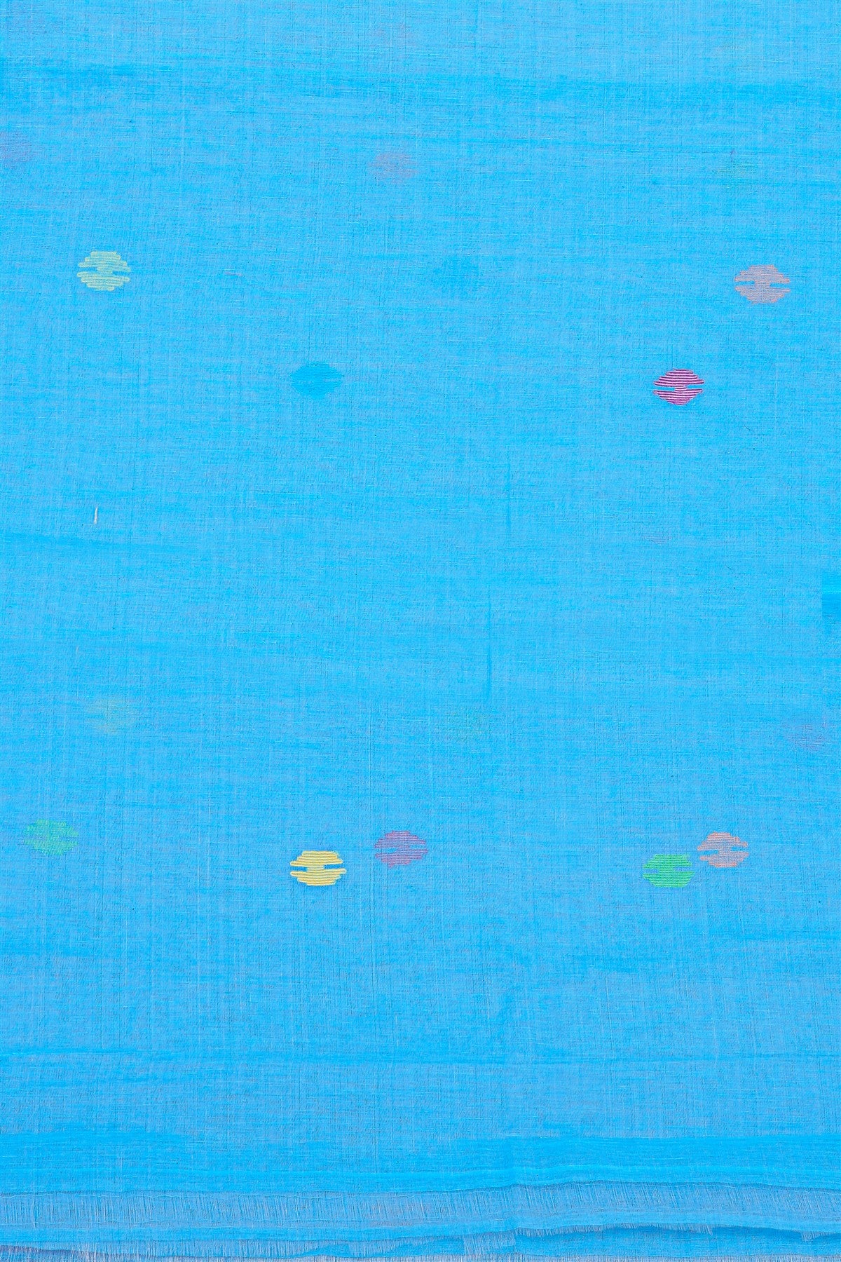 Mul Chanderi Sky Blue Jamdani Dress Material