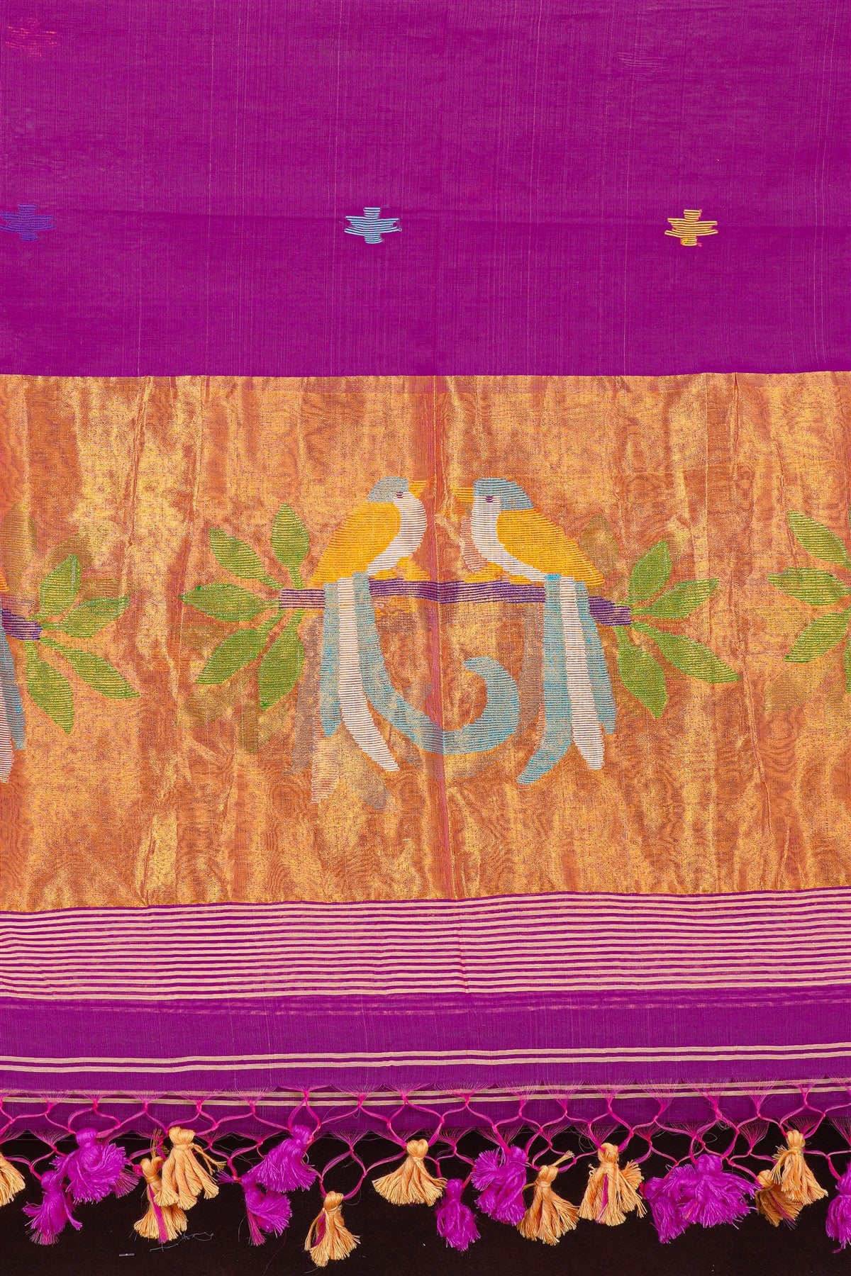Chanderi Magenta Dress Material