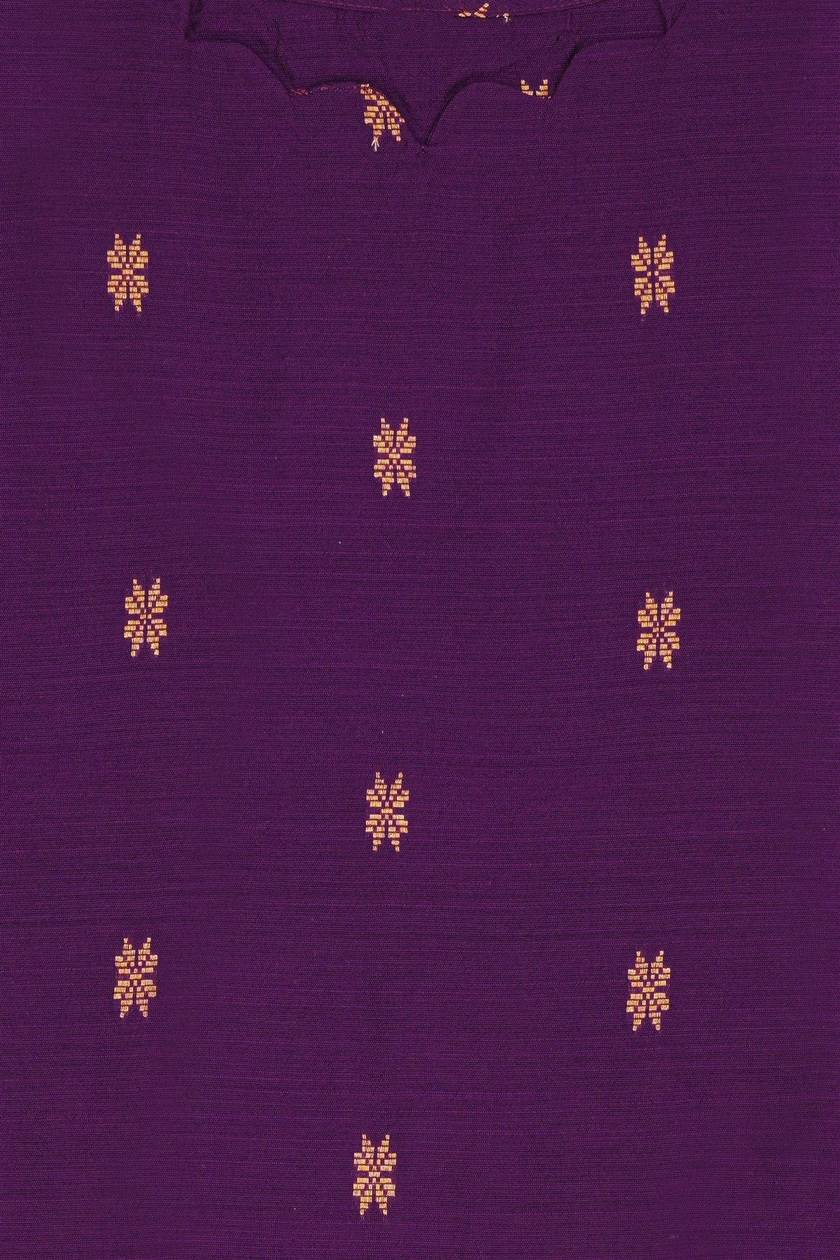 Raw Silk Embroidered Purple Kurti Set With Dupatta