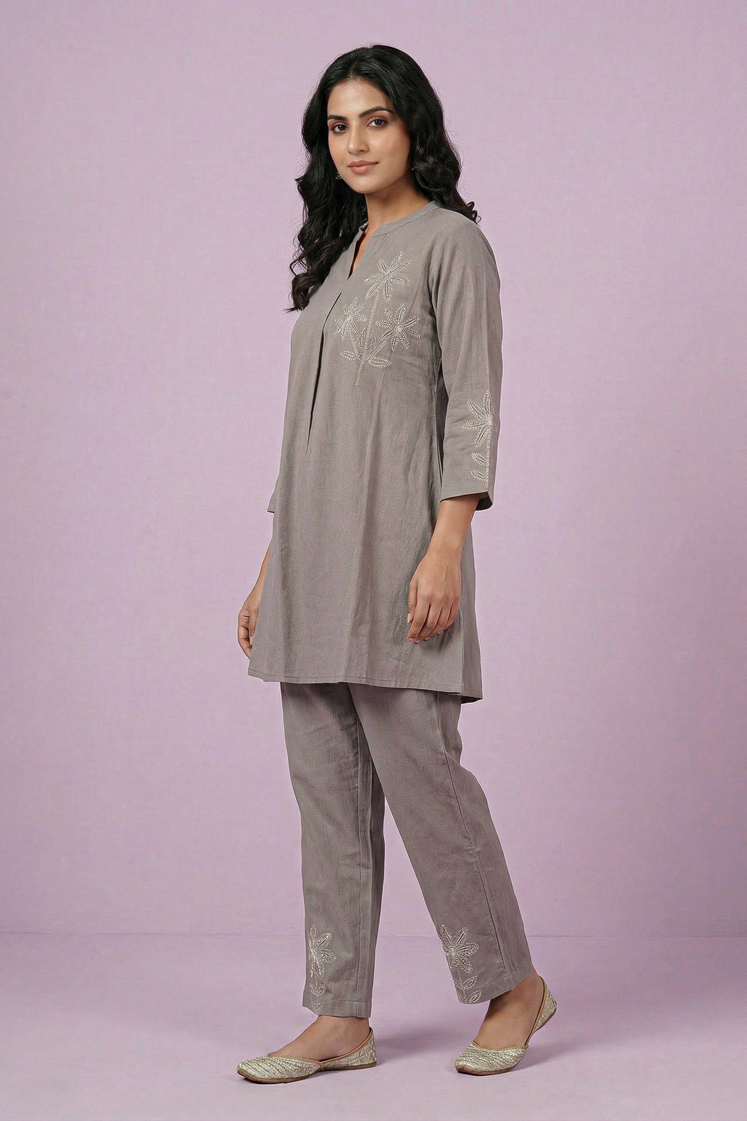 Rayon Twill  Maroon Kurta