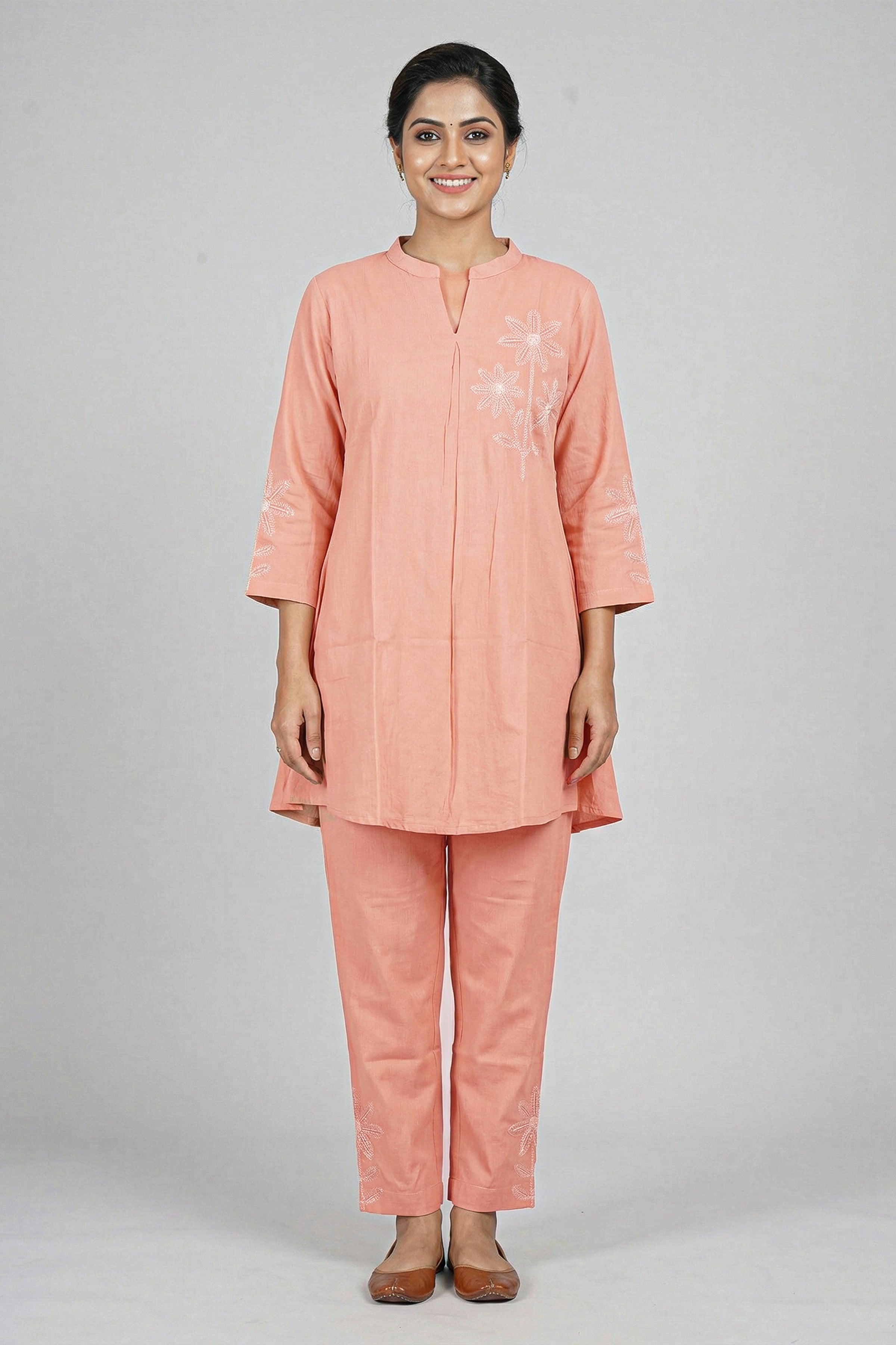 Rayon Twill  Maroon Kurta