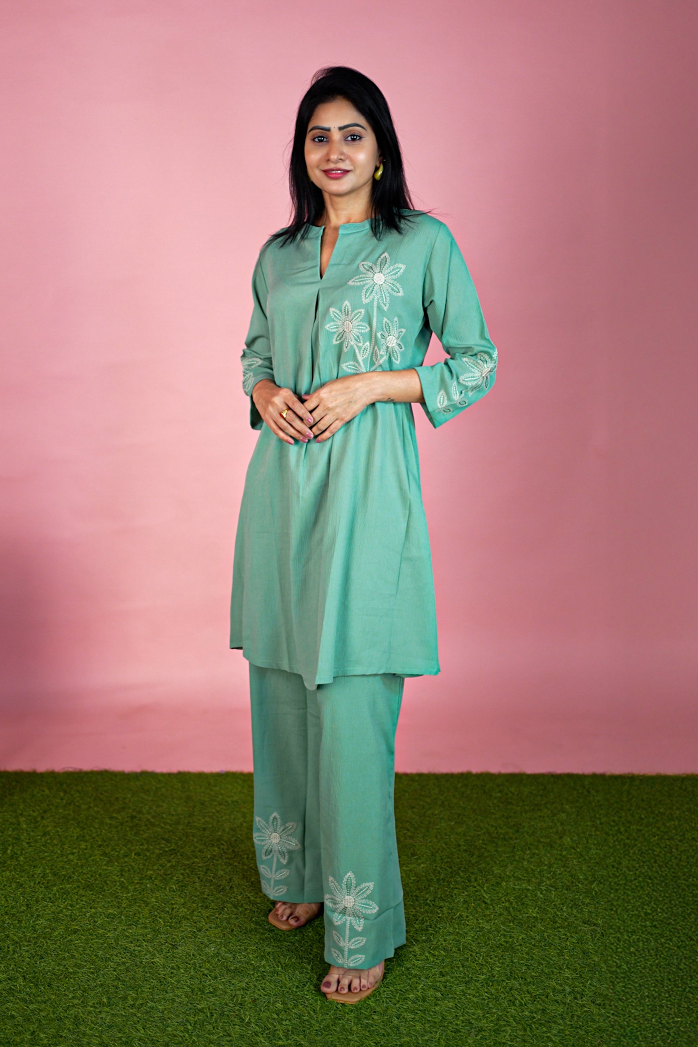 Rayon Twill  Maroon Kurta