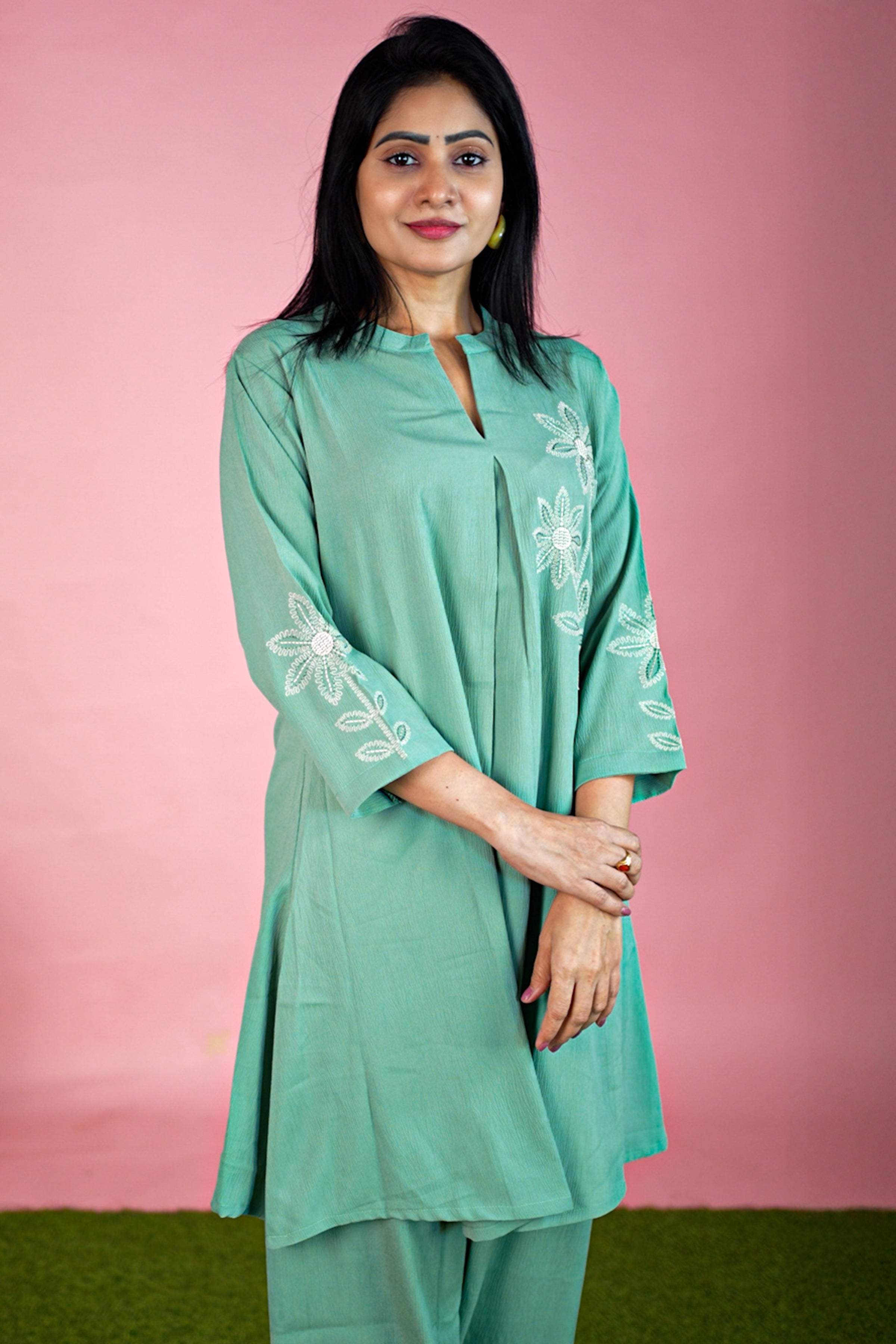 Rayon Twill  Maroon Kurta