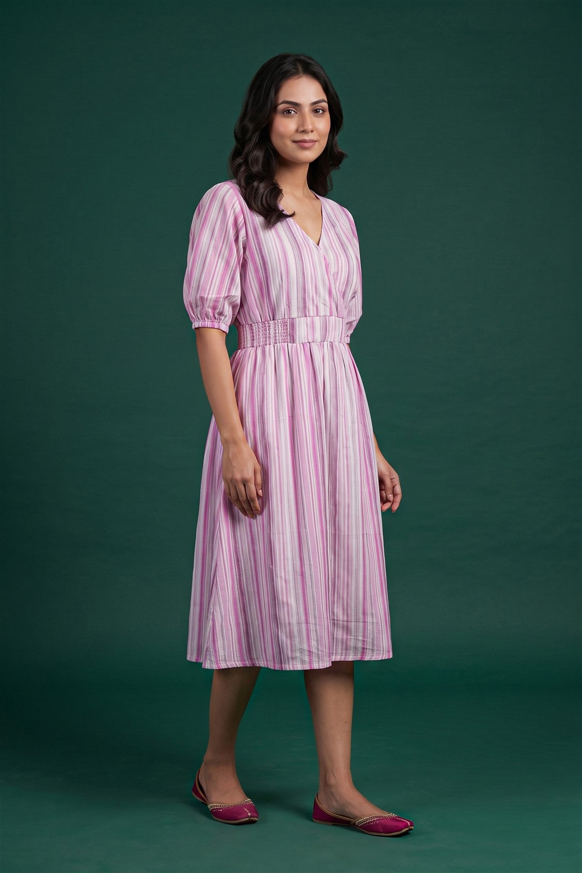 Crepe Silk Printed Lavender Kurti