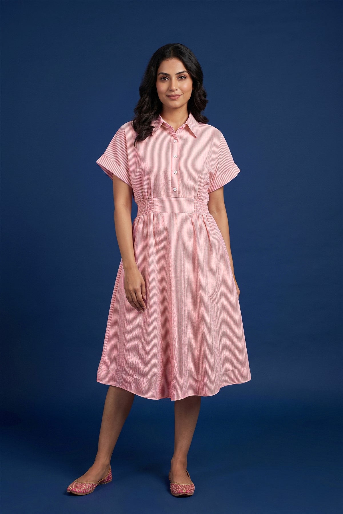 Silk Georgette Printed Peach Kurti
