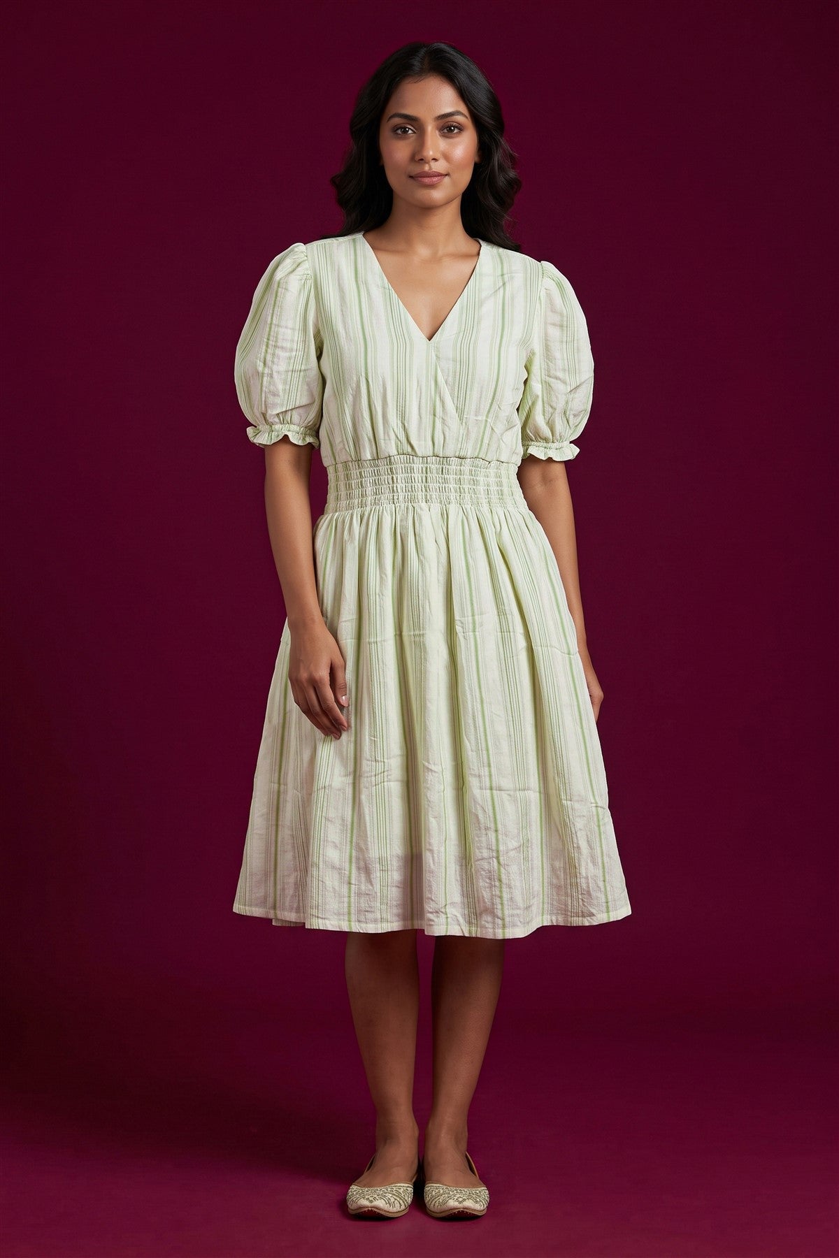 Crepe Silk Printed Pista Kurti