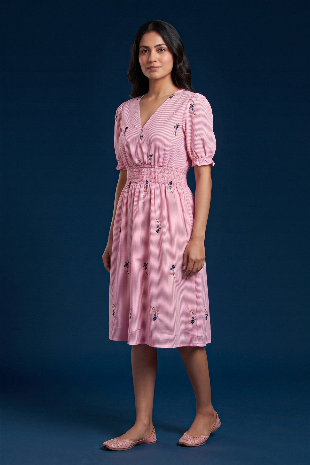 Silk Georgette Embroidered Onion Kurti