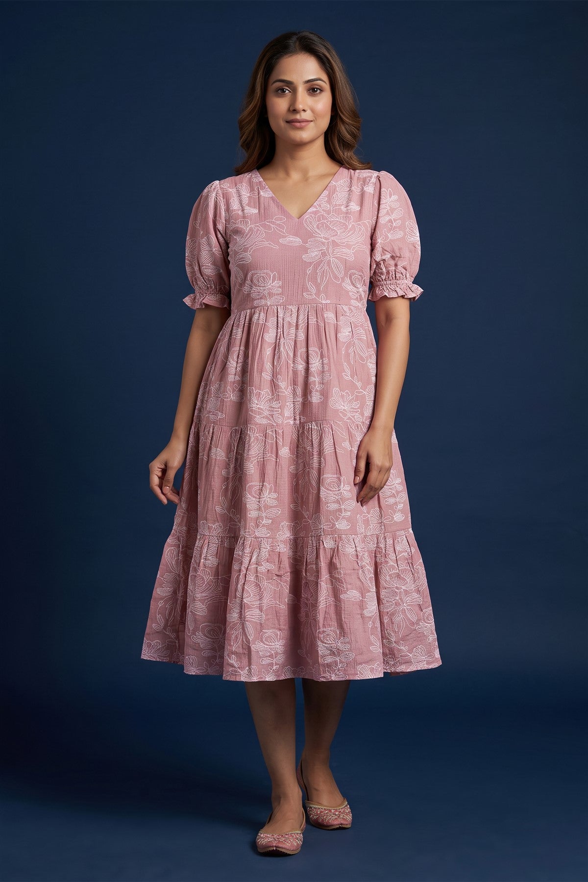 Rayon Printed Onion Kurti